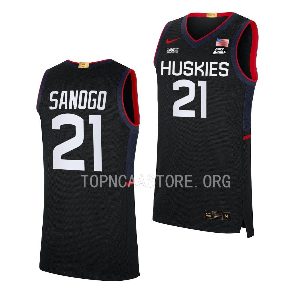 Men's #21 Adama Sanogo UConn Huskies College Basketball Jersey