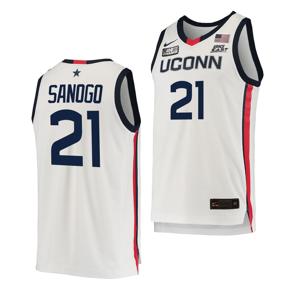 Men's #21 Adama Sanogo UConn Huskies College Basketball Jersey