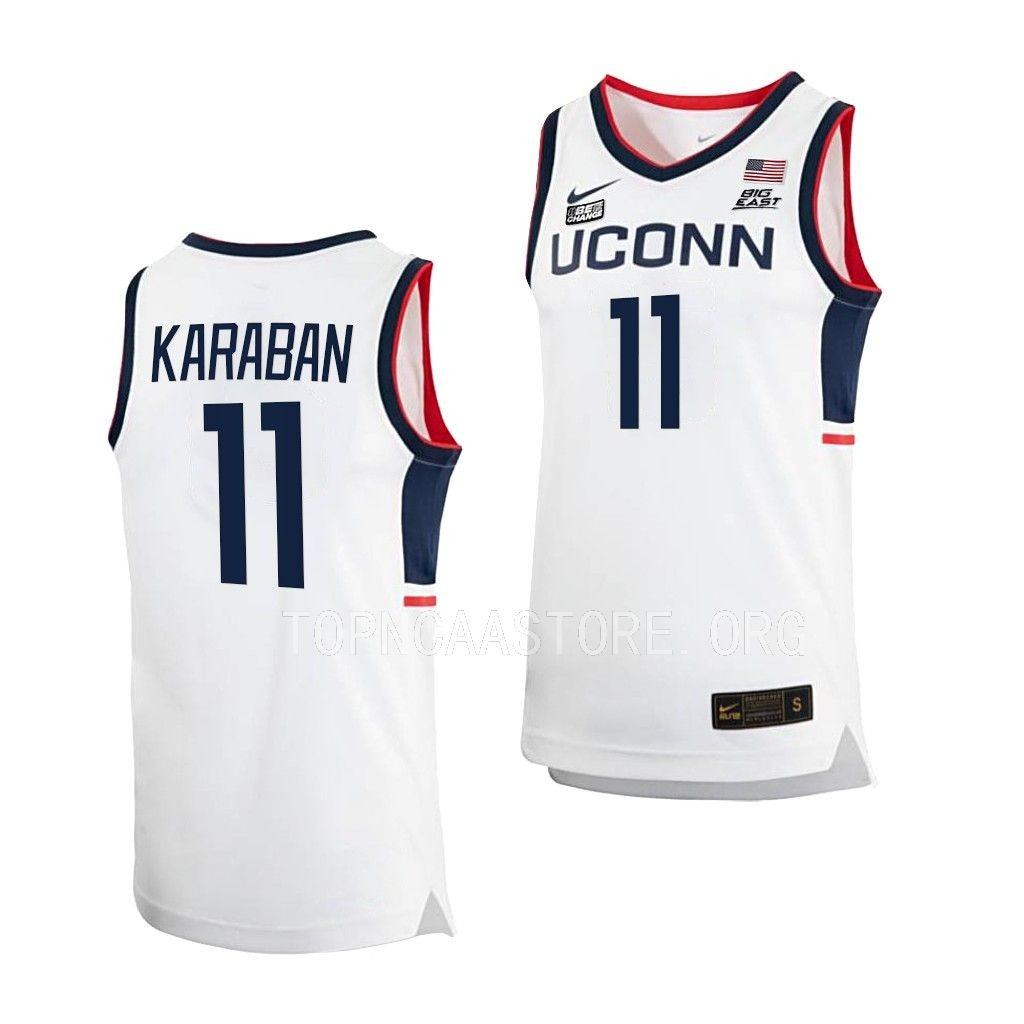 Men's #11 Alex Karaban UConn Huskies College Basketball Jersey