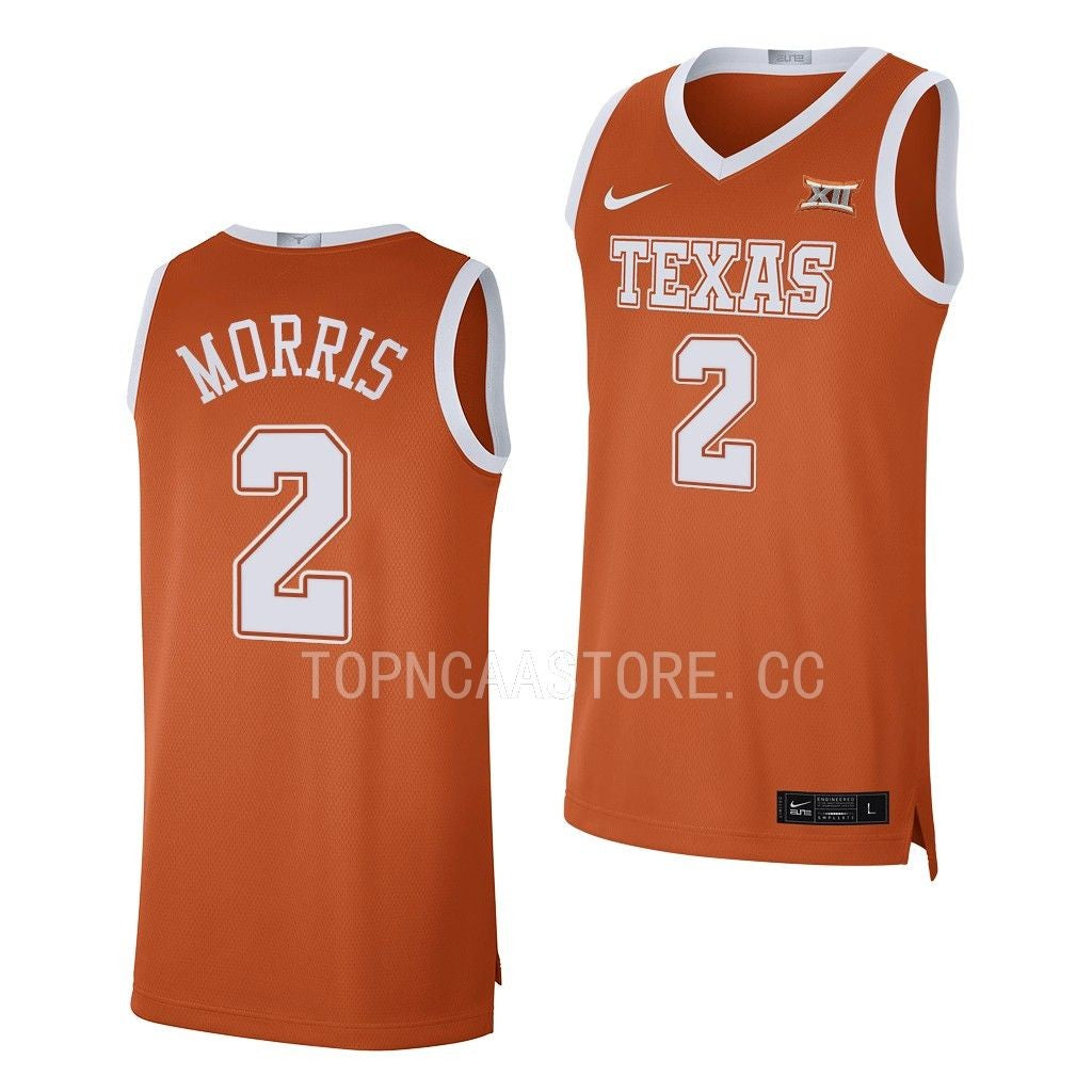 Men's #2 Arterio Morris Texas Longhorns College Basketball Jersey