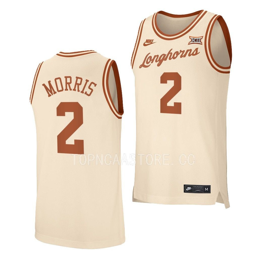 Men's #2 Arterio Morris Texas Longhorns College Basketball Jersey