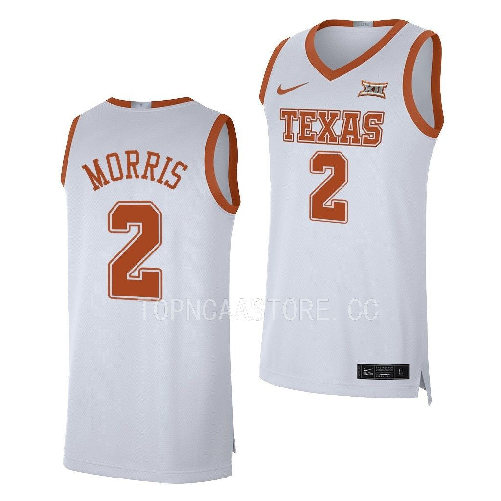 Men's #2 Arterio Morris Texas Longhorns College Basketball Jersey