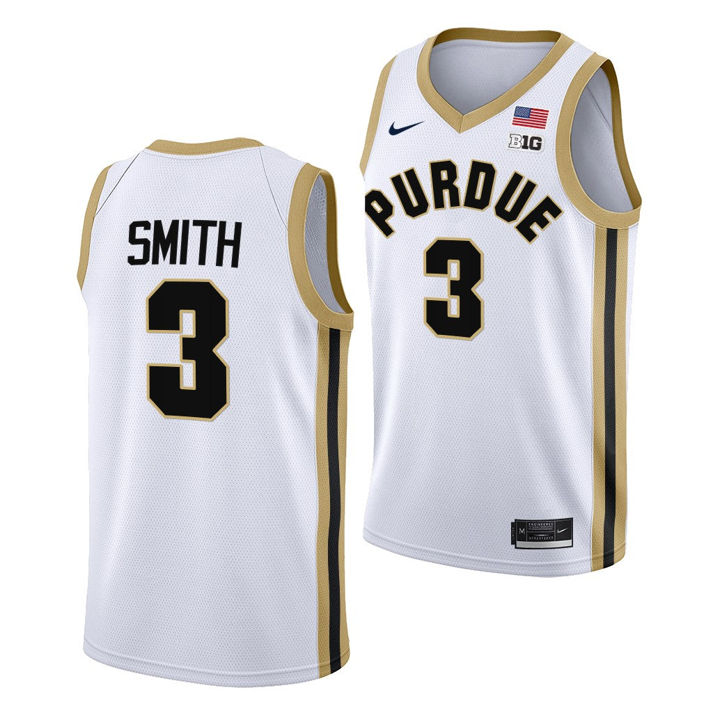 Men's #3 Braden Smith Purdue Boilermakers College Basketball Jersey