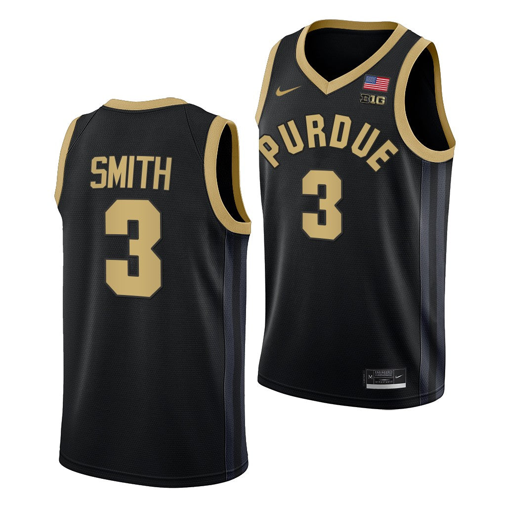 Men's #3 Braden Smith Purdue Boilermakers College Basketball Jersey