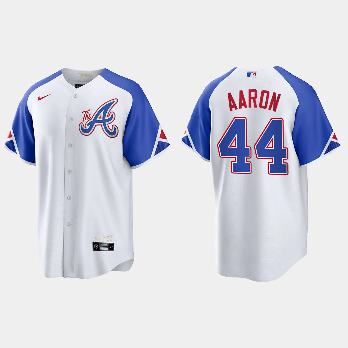 Men's Atlanta Braves #44 Hank Aaron Baseball Jersey