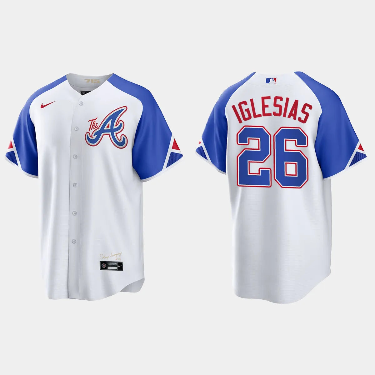 Men's Atlanta Braves #26 Raisel Iglesias  Baseball Jersey