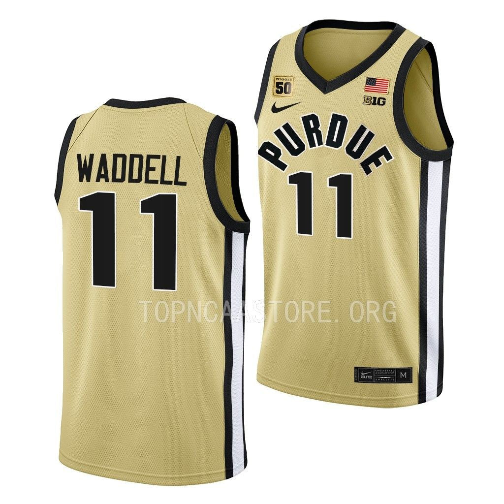 Men's #11 Brian Waddell Purdue Boilermakers College Basketball Jersey