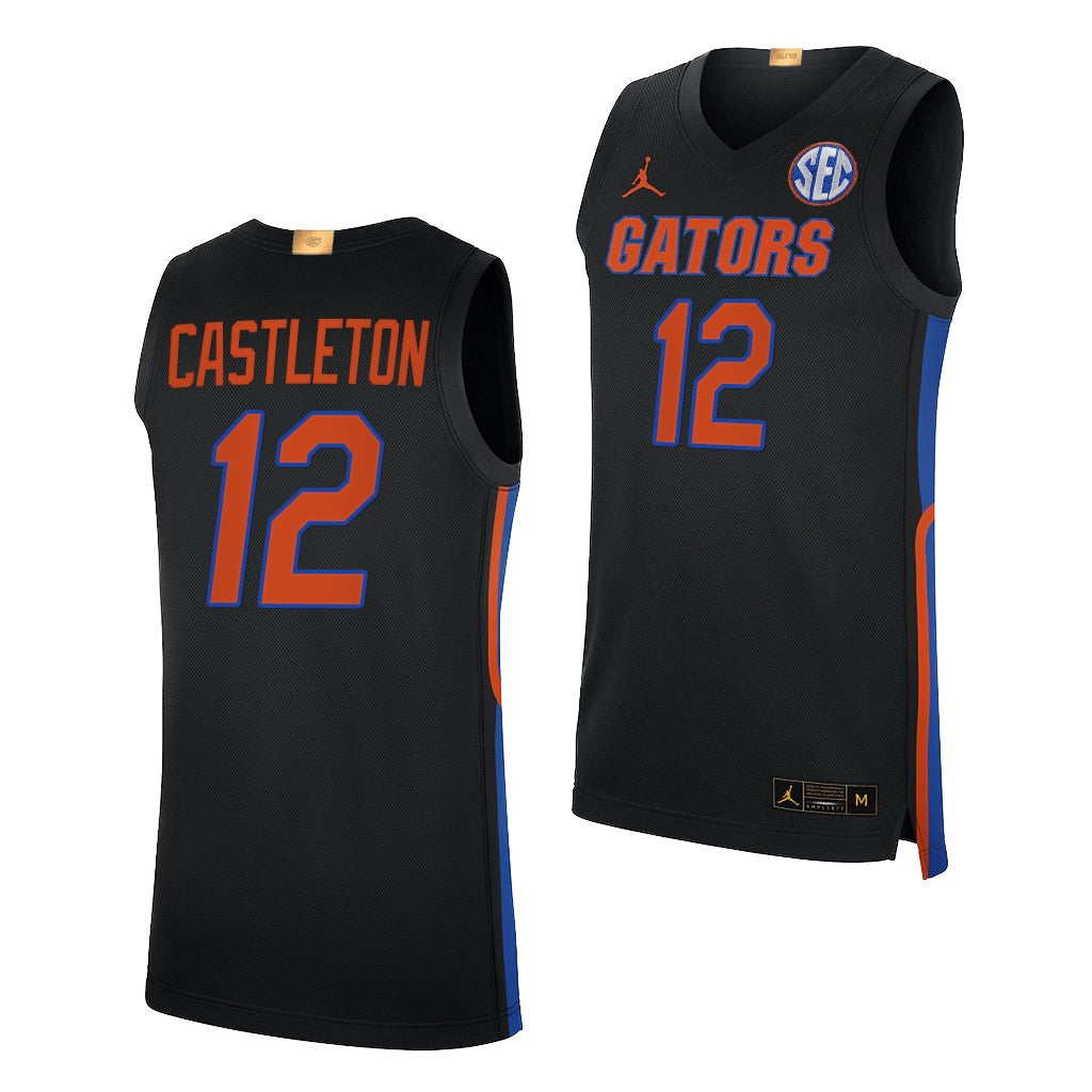 Men's #12 Colin Castleton Florida Gators University Basketball Jersey