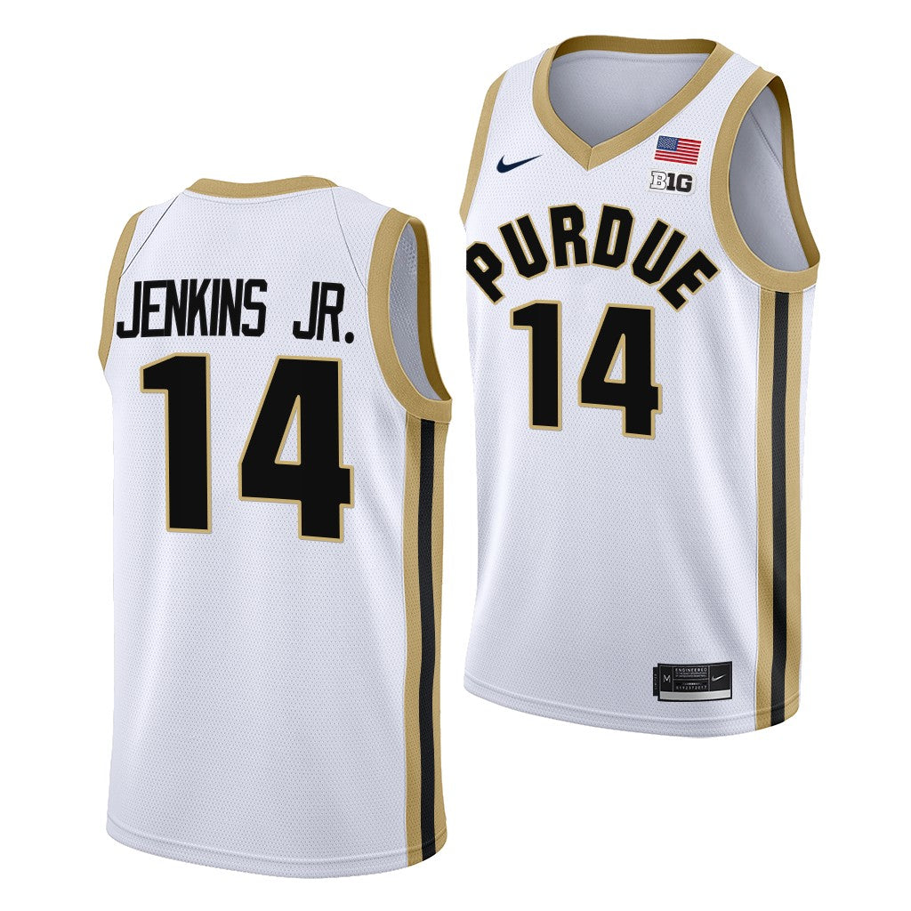 Men's #14 David Jenkins Jr. Purdue Boilermakers College Basketball Jersey