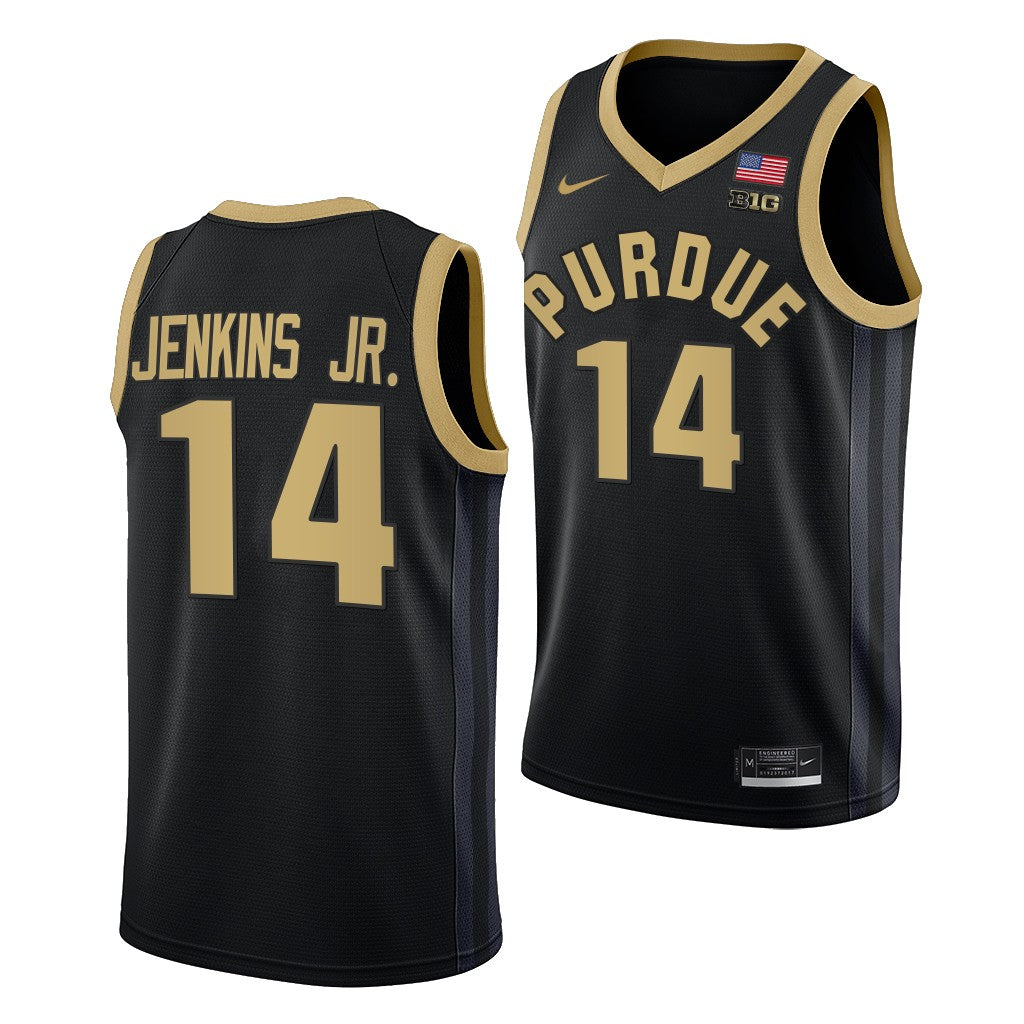 Men's #14 David Jenkins Jr. Purdue Boilermakers College Basketball Jersey