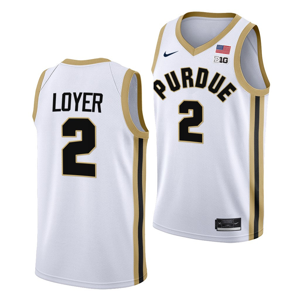 Men's #2 Fletcher Loyer  Purdue Boilermakers College Basketball Jersey