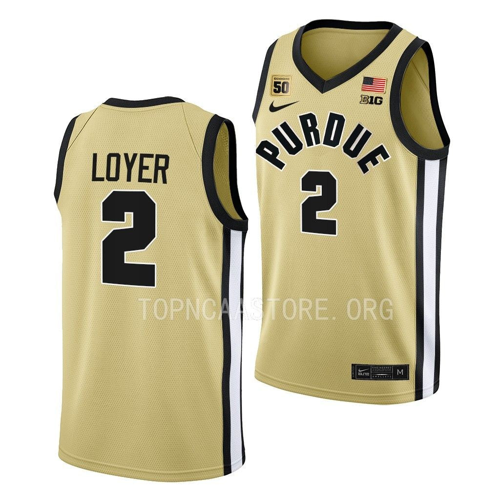 Men's #2 Fletcher Loyer  Purdue Boilermakers College Basketball Jersey