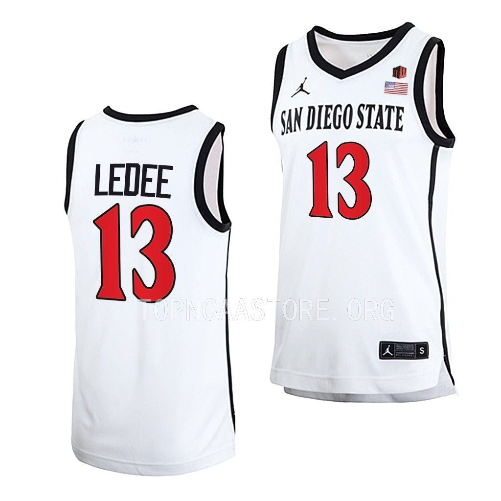 Men's #13 Jaedon LeDee San Diego State College Basketball Jersey