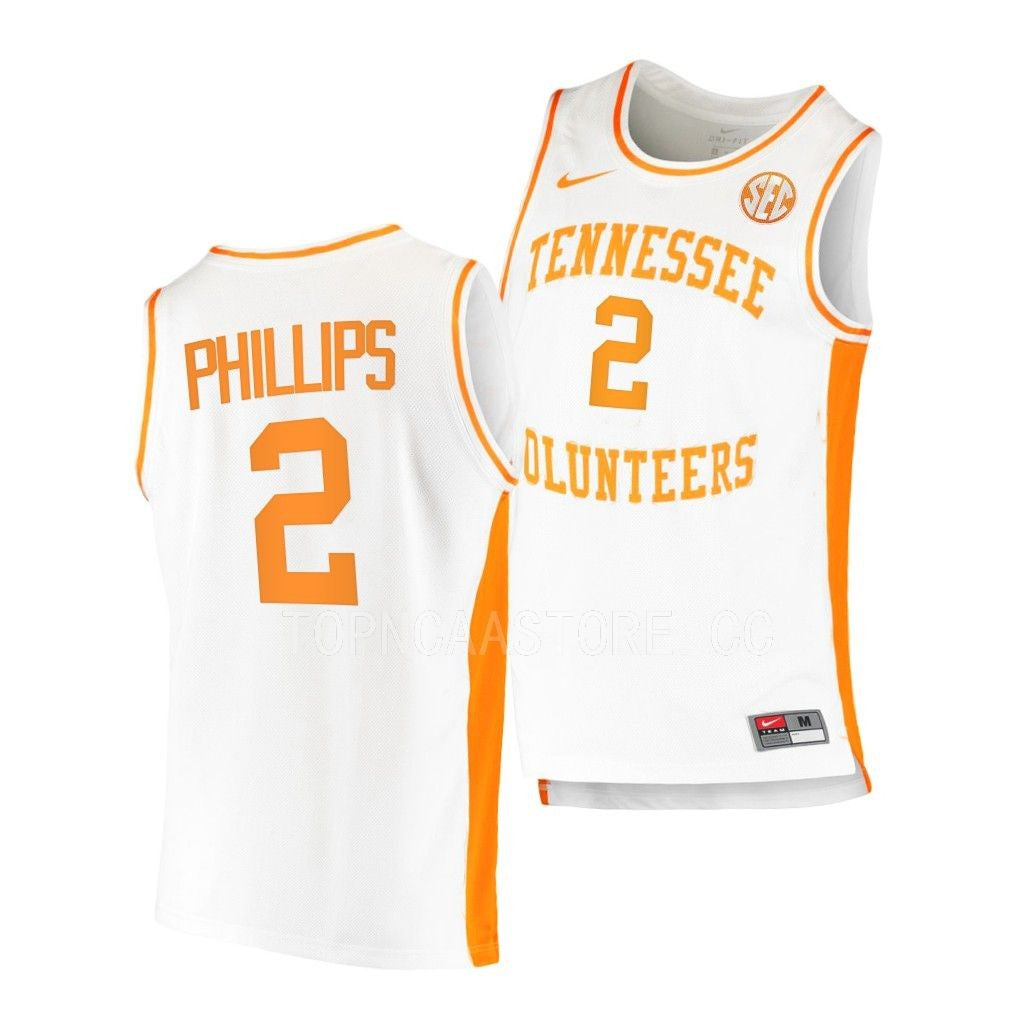 Men's #2 Julian Phillips Tennessee Volunteers College Basketball Jersey