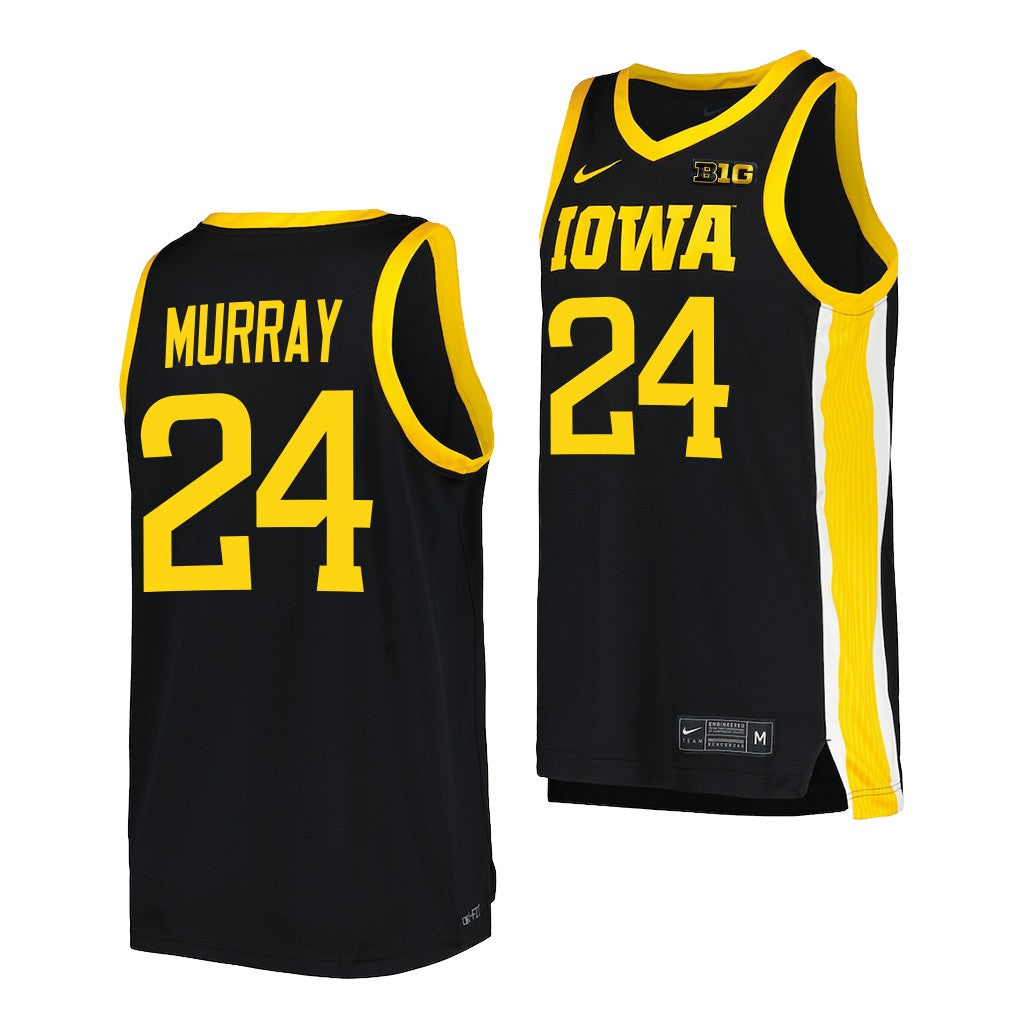 Men's #24 Kris Murray Iowa Hawkeyes College Basketball Jersey