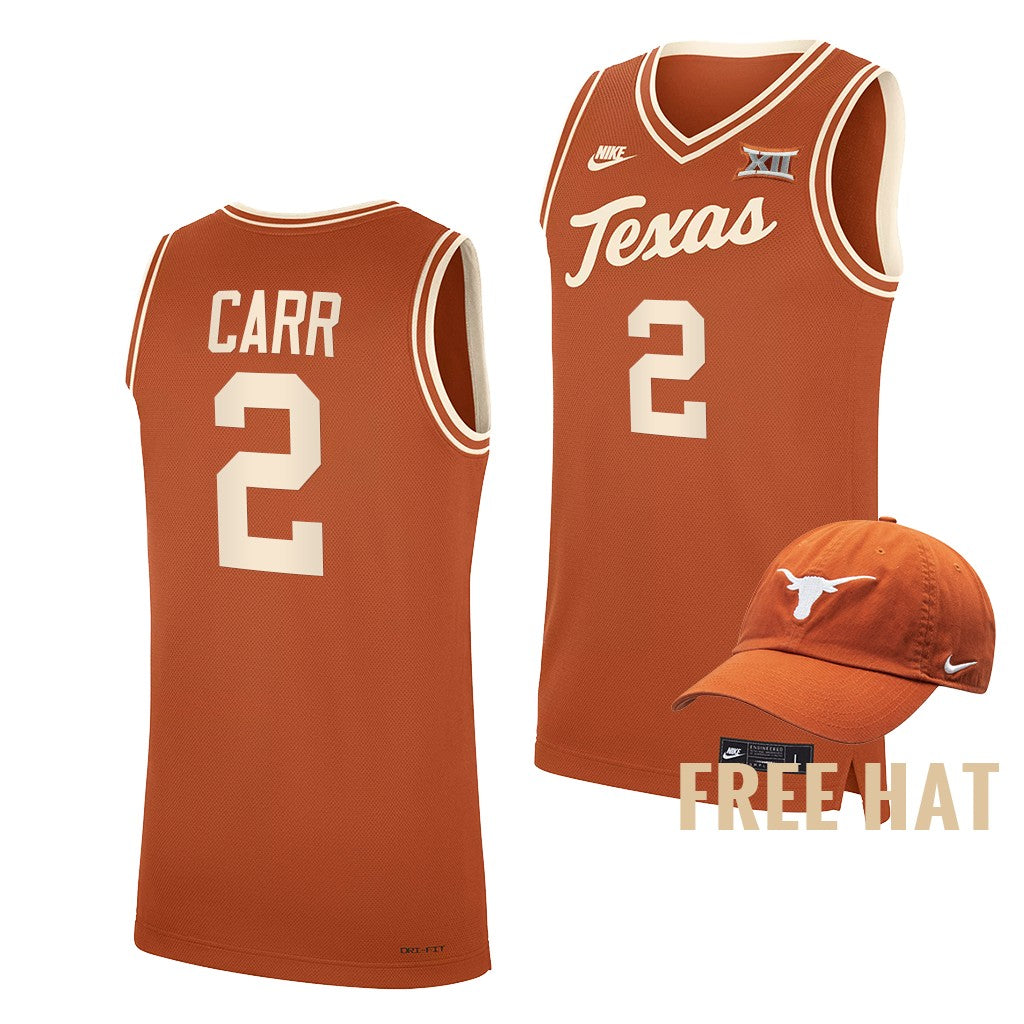 Men's #5 Marcus Carr Texas Longhorns College Basketball Jersey