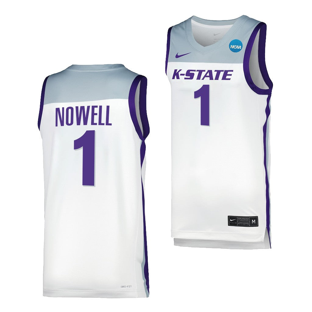 Men's Kansas State Wildcats #1 Markquis Nowell College Basketball Jersey