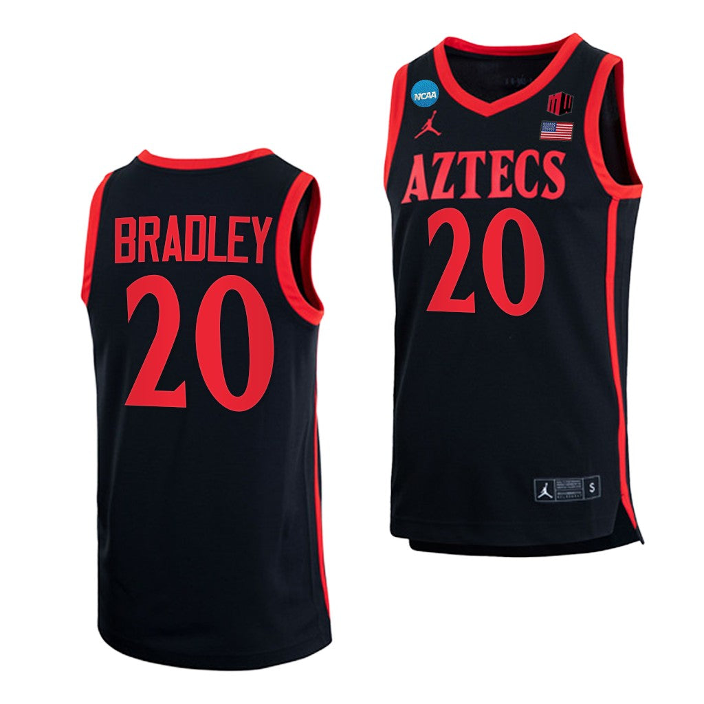 Men's #20 Matt Bradley San Diego State College Basketball Jersey