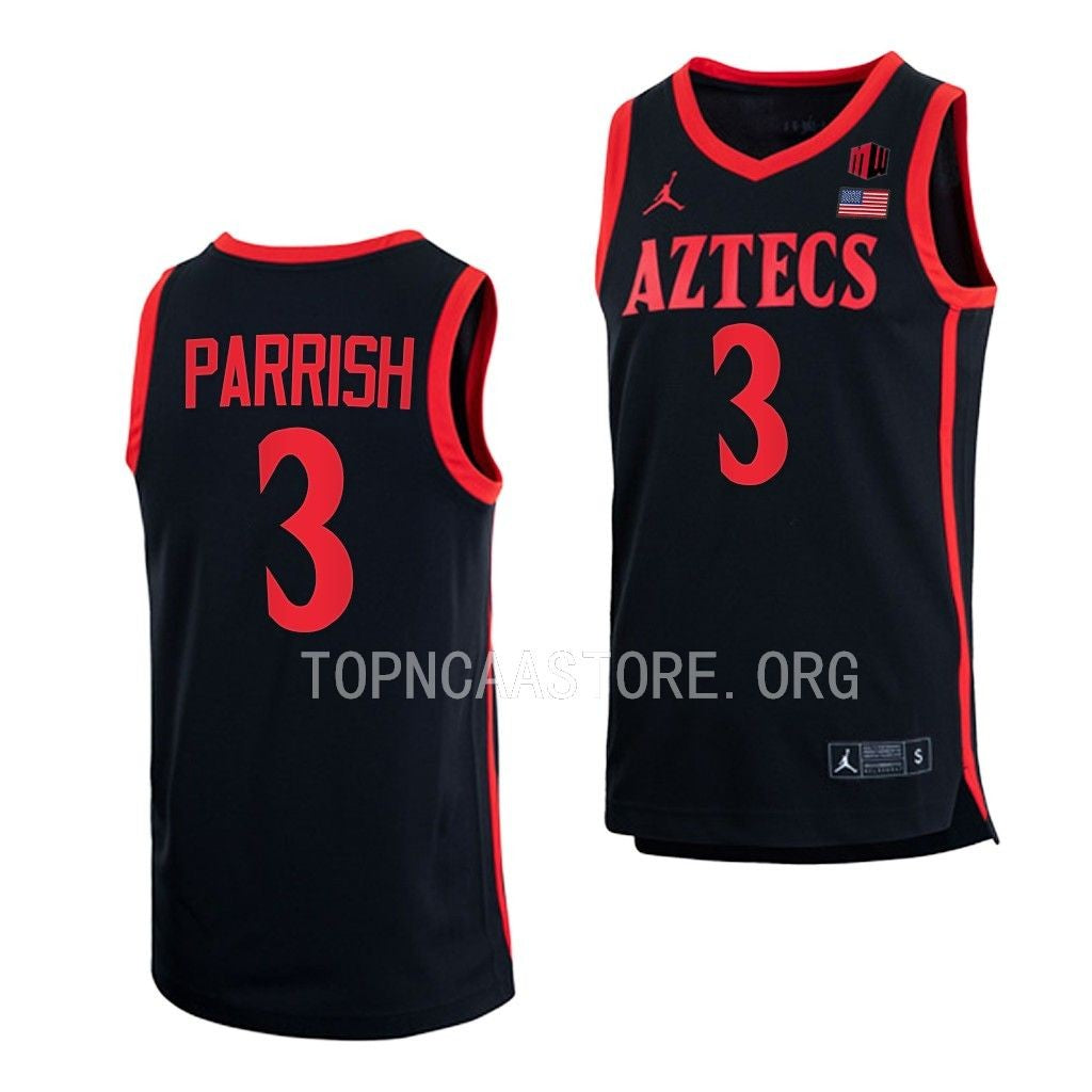 Men's #3 Micah Parrish San Diego State College Basketball Jersey