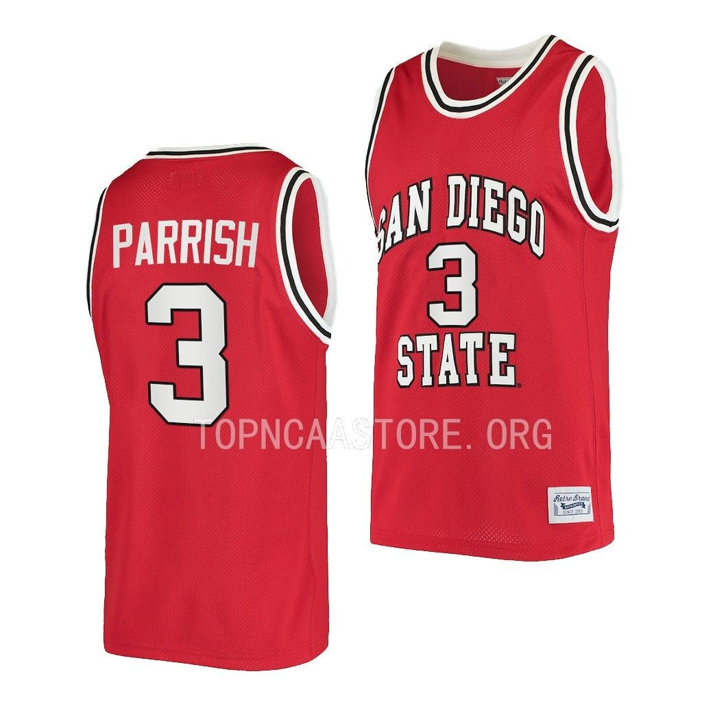 Men's #3 Micah Parrish San Diego State College Basketball Jersey