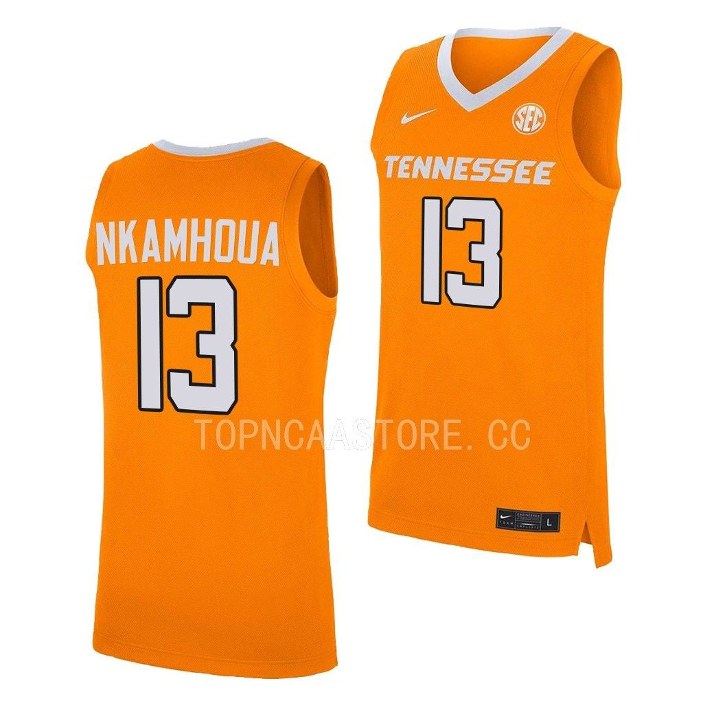 Men's #21 Olivier Nkamhoua Tennessee Volunteers College Basketball Jersey