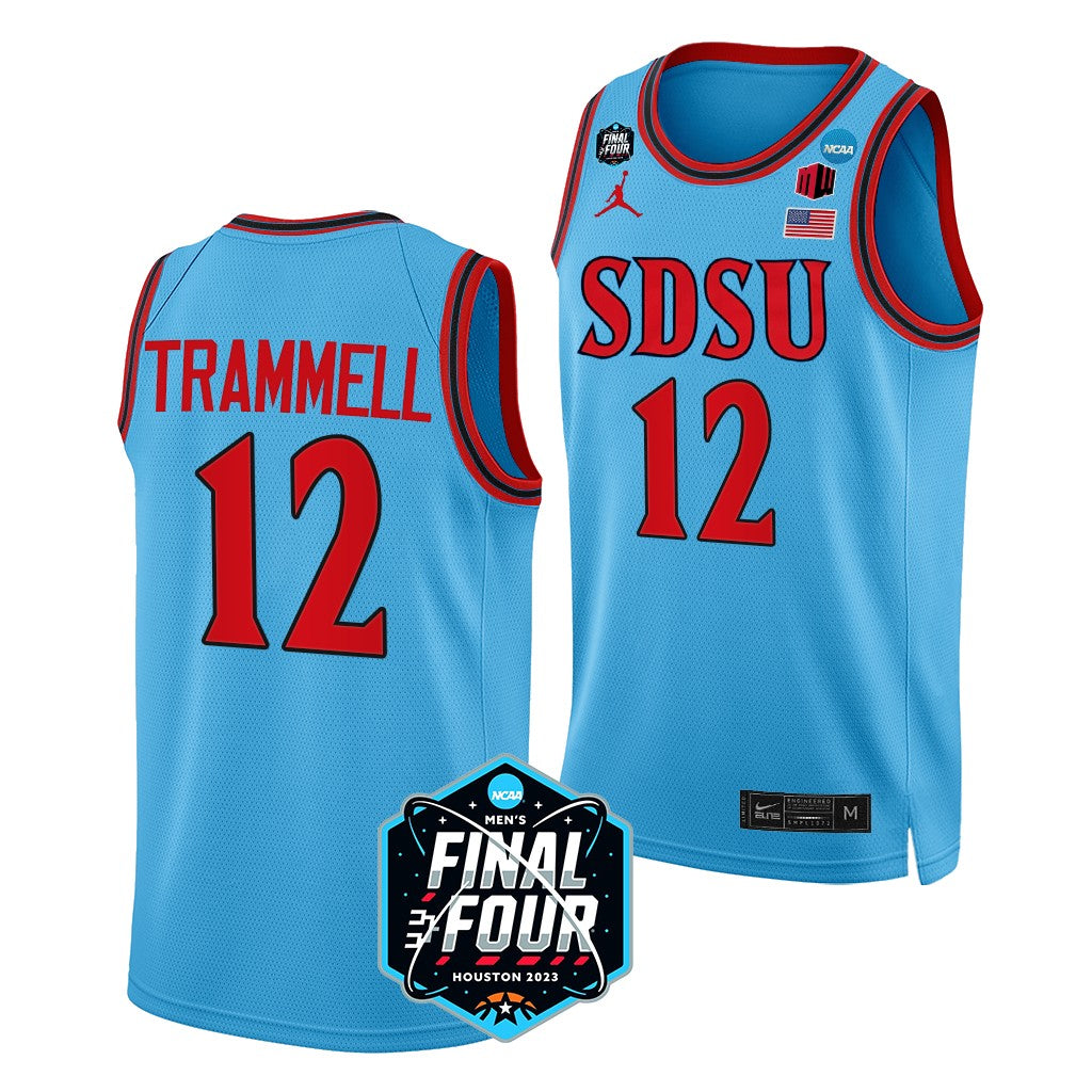 Men's #12 Darrion Trammell San Diego State College Basketball Jersey