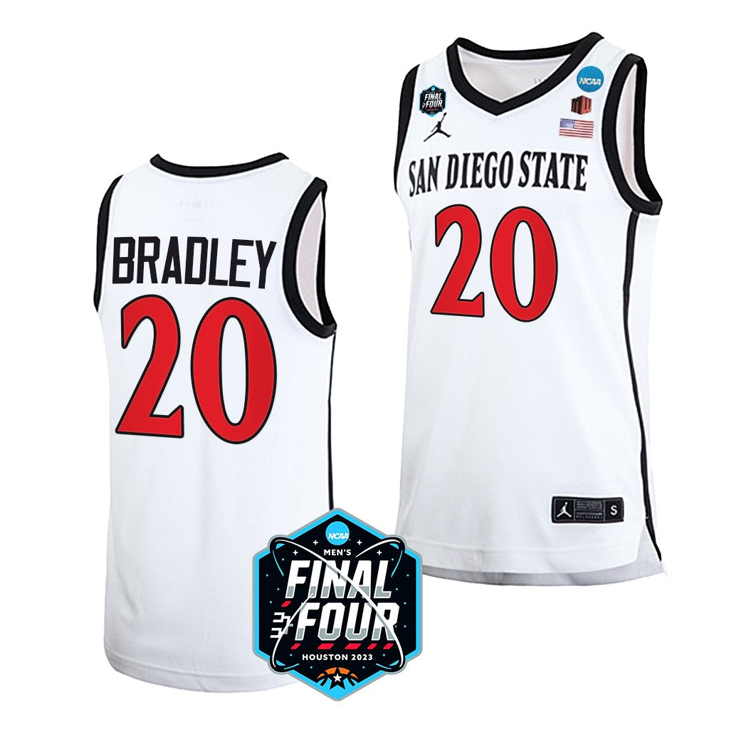 Men's #20 Matt Bradley San Diego State College Basketball Jersey