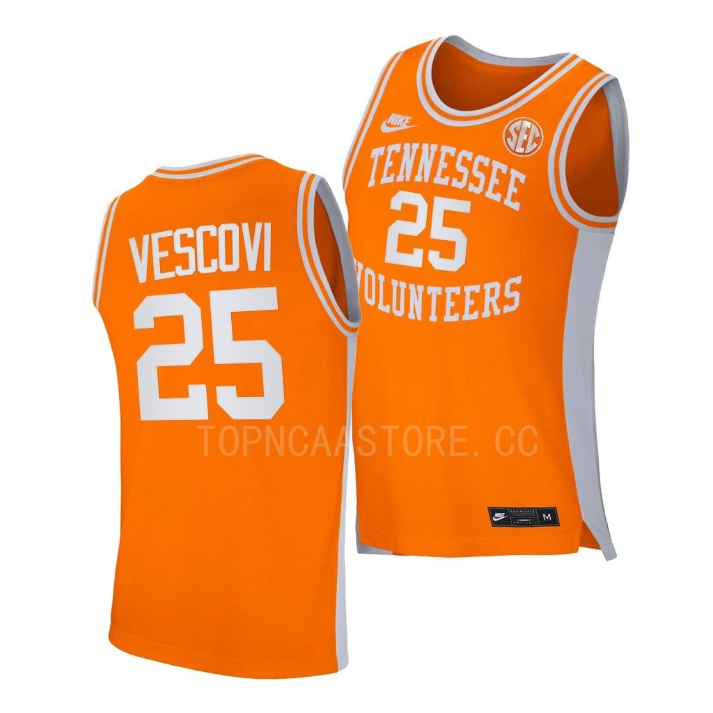 Men's #25 Santiago Vescovi Tennessee Volunteers College Basketball Jersey