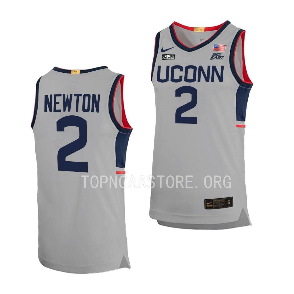 Men's #2 Tristen Newton UConn Huskies College Basketball Jersey