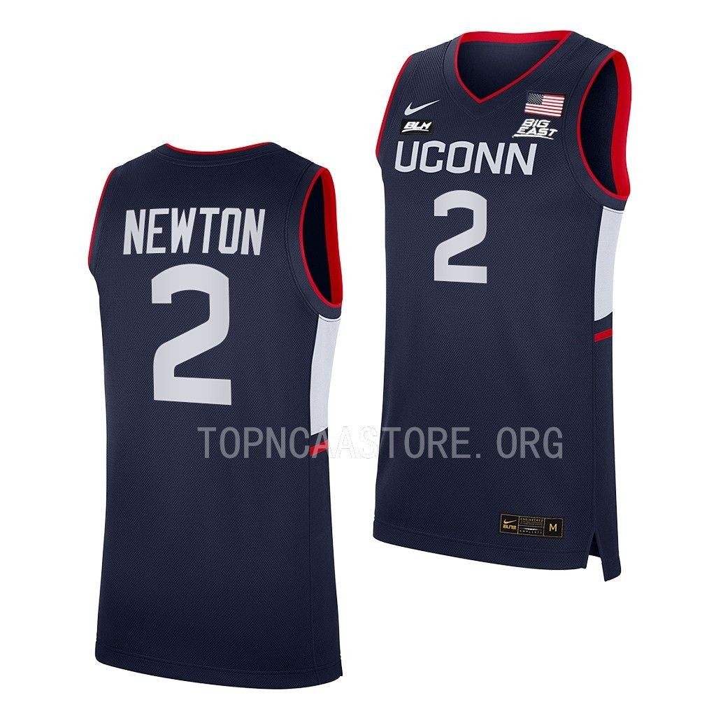 Men's #2 Tristen Newton UConn Huskies College Basketball Jersey