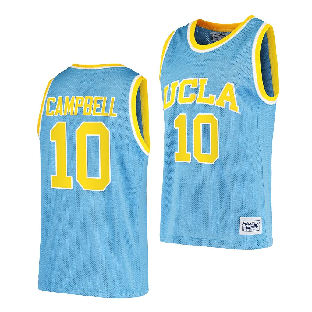 Men's #10 Tyger Campbell UCLA Bruins College Basketball Jersey