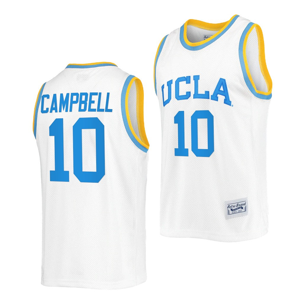 Men's #10 Tyger Campbell UCLA Bruins College Basketball Jersey