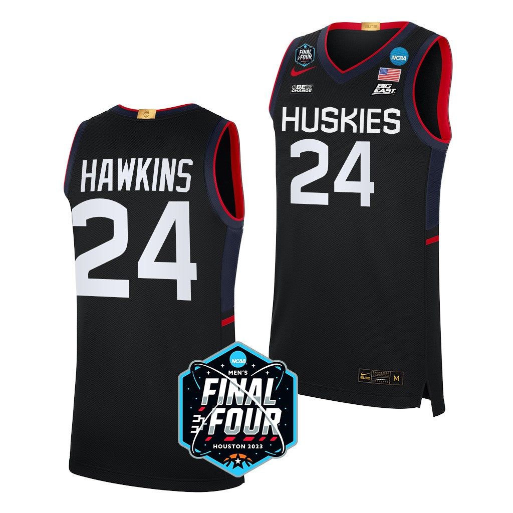 Men's #24 Jordan Hawkins UConn Huskies College Basketball Jersey