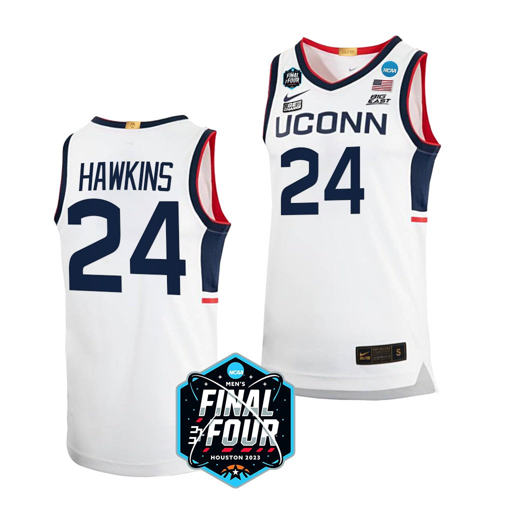 Men's #24 Jordan Hawkins UConn Huskies College Basketball Jersey