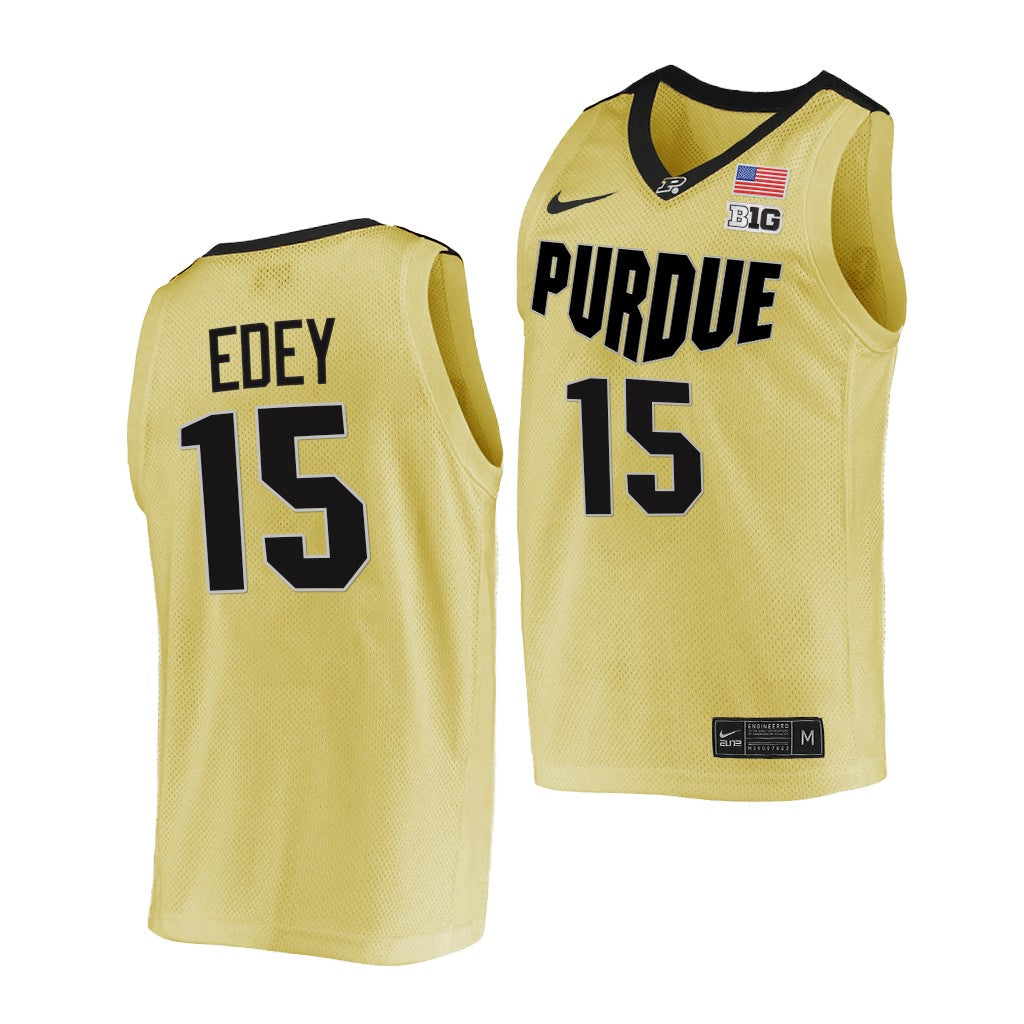 Men's #15 Zach Edey Purdue Boilermakers College Basketball Jersey