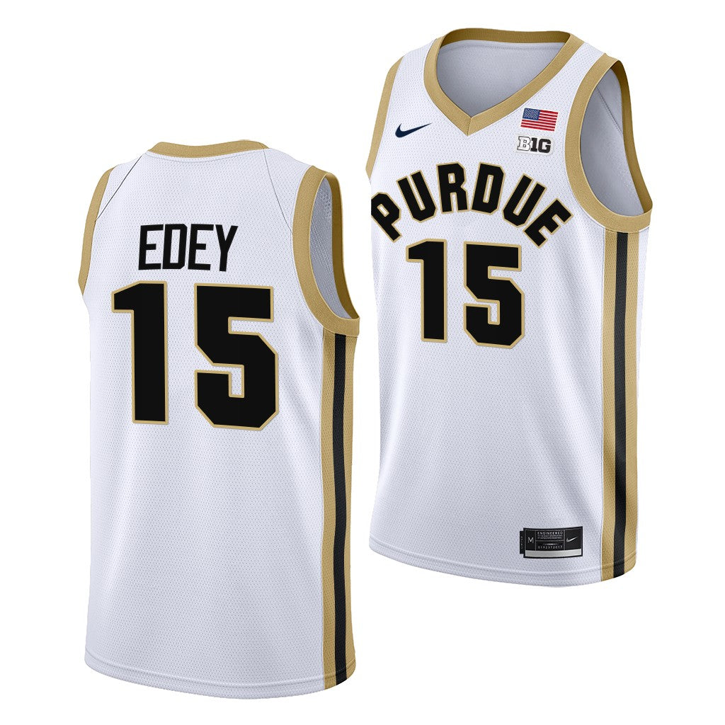 Men's #15 Zach Edey Purdue Boilermakers College Basketball Jersey